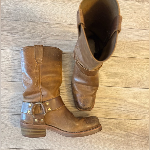 VINTAGE Brown Leather Pull-On harness boot - Picture 3 of 6